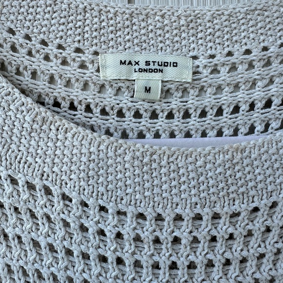 Max Studio Cream Knit Top - Picture 2 of 3